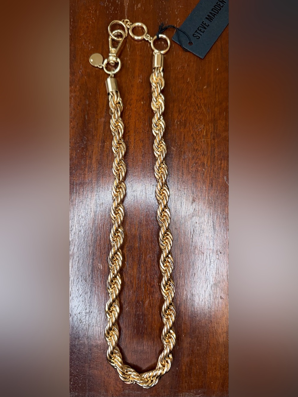 Steve Madden Gold Rope Chain Necklace - Elegant Women’s Jewelry